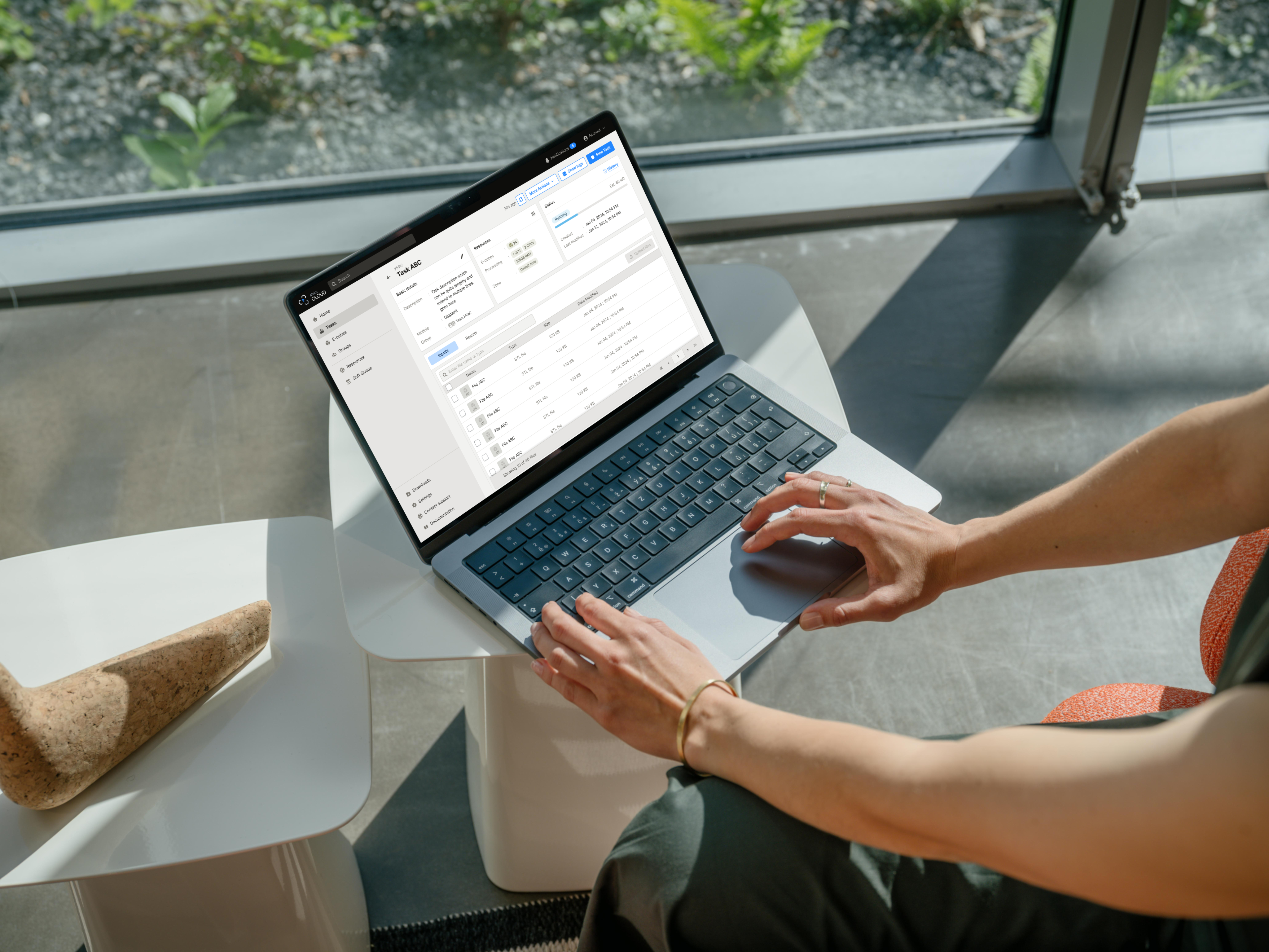 Laptop with simulation